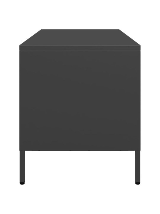 TV skříňka černá 68 x 39 x 43,5 cm ocel válcovaná za studena