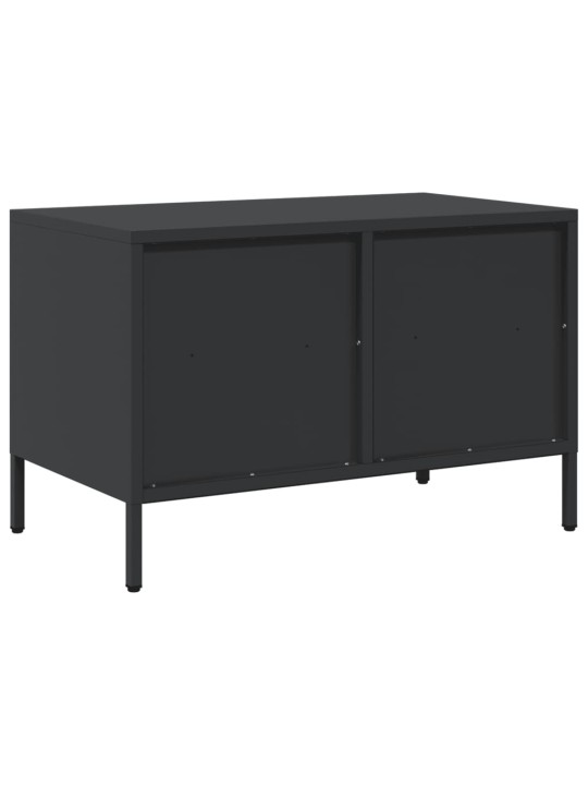 TV skříňka černá 68 x 39 x 43,5 cm ocel válcovaná za studena