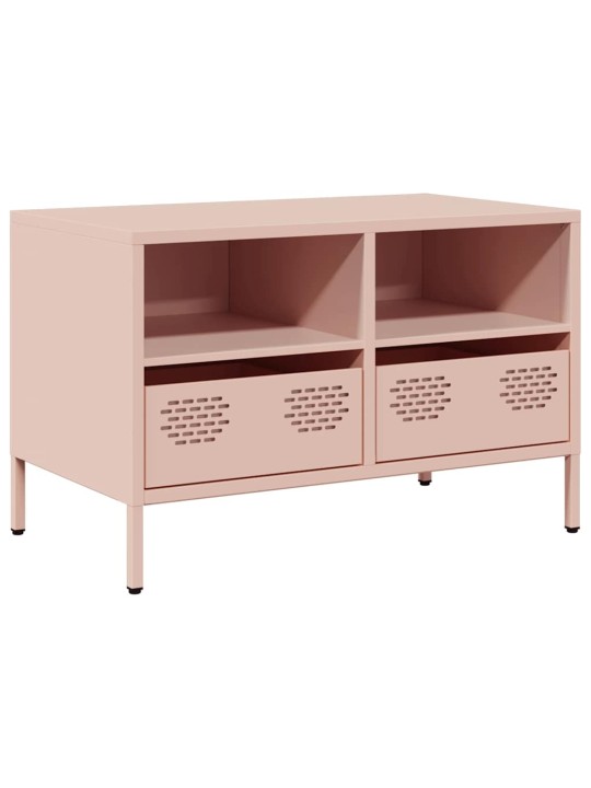 TV skříňka růžová 68 x 39 x 43,5 cm ocel válcovaná za studena