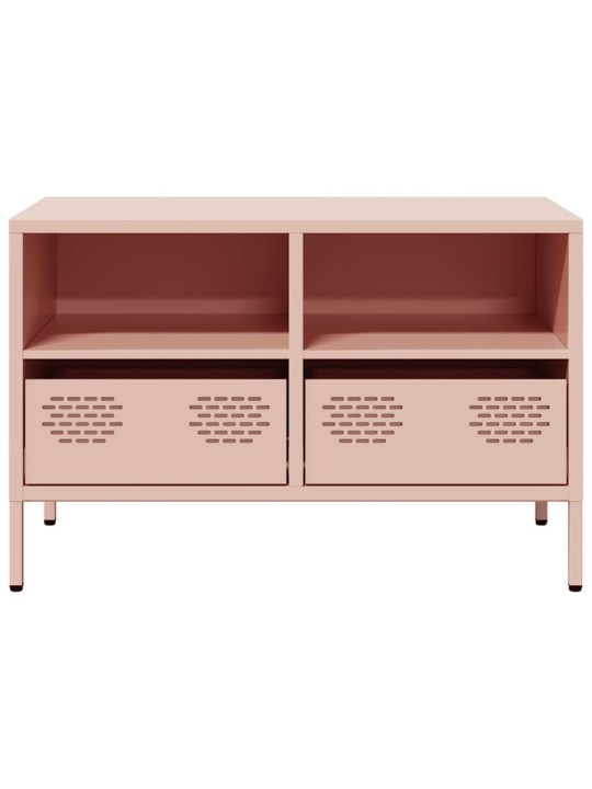 TV skříňka růžová 68 x 39 x 43,5 cm ocel válcovaná za studena