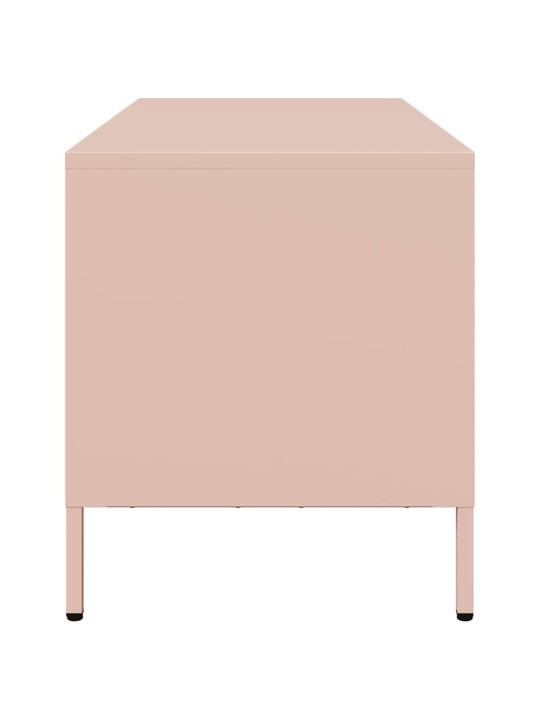 TV skříňka růžová 68 x 39 x 43,5 cm ocel válcovaná za studena