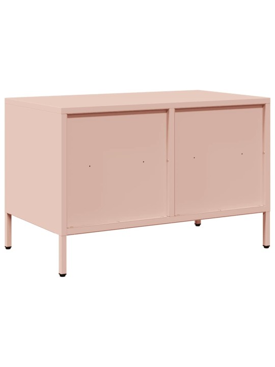 TV skříňka růžová 68 x 39 x 43,5 cm ocel válcovaná za studena