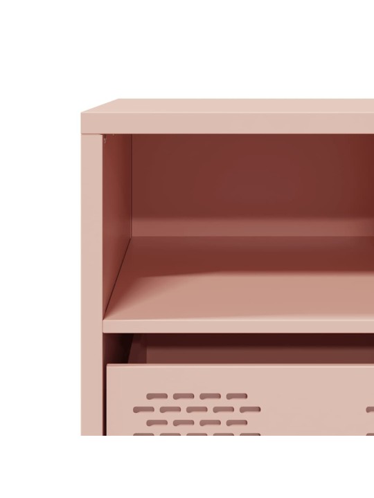 TV skříňka růžová 68 x 39 x 43,5 cm ocel válcovaná za studena