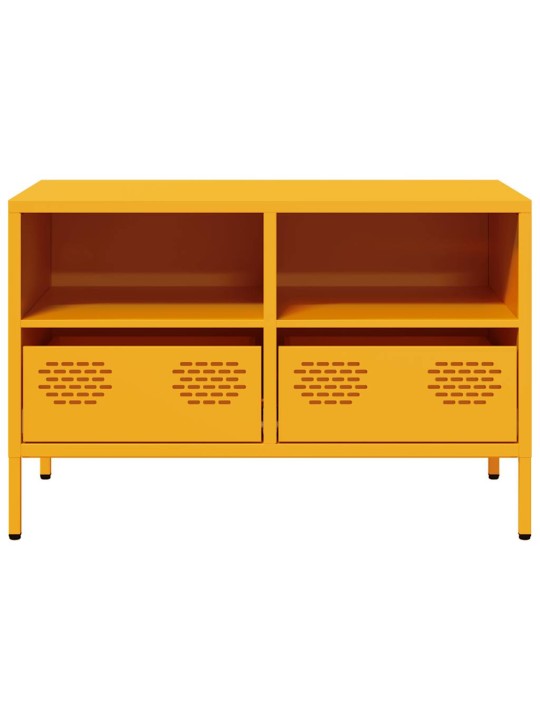 TV skříňka hořčicově žlutá 68 x 39 x 43,5 cm ocel