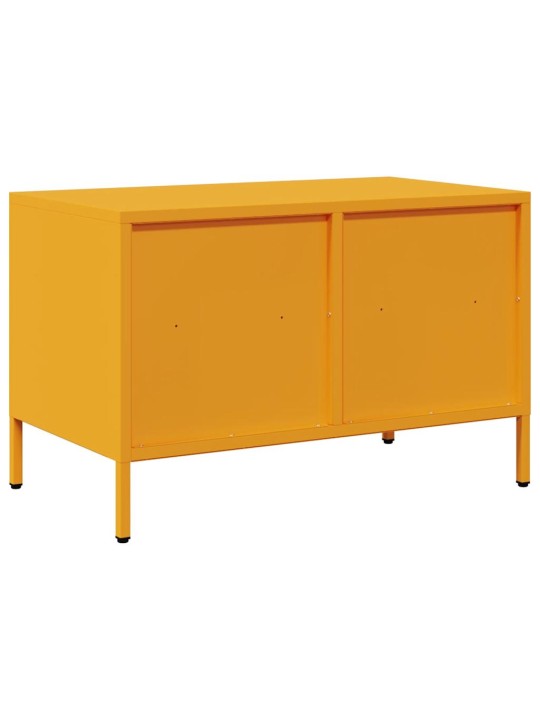 TV skříňka hořčicově žlutá 68 x 39 x 43,5 cm ocel