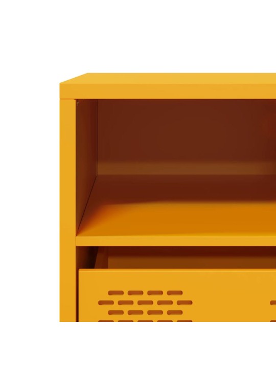 TV skříňka hořčicově žlutá 68 x 39 x 43,5 cm ocel
