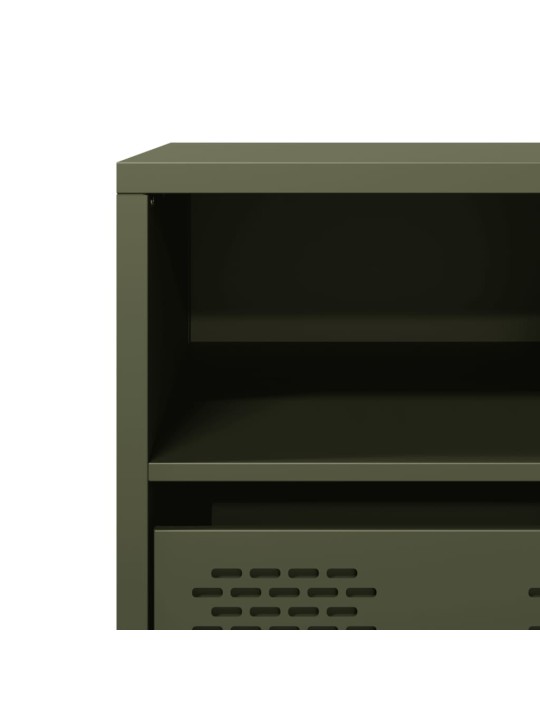 TV skříňka olivově zelená 68 x 39 x 43,5 cm ocel