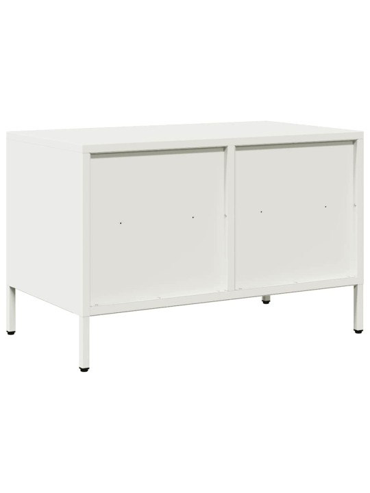 TV skříňka bílá 68 x 39 x 43,5 cm ocel válcovaná za studena