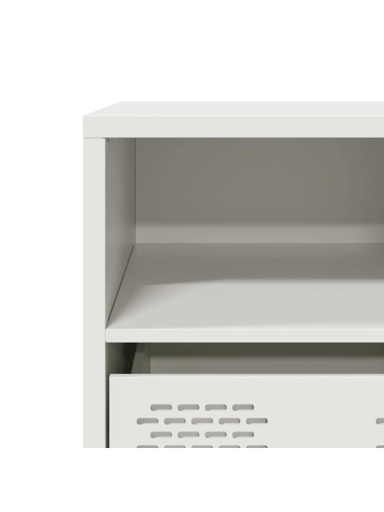 TV skříňka bílá 68 x 39 x 43,5 cm ocel válcovaná za studena