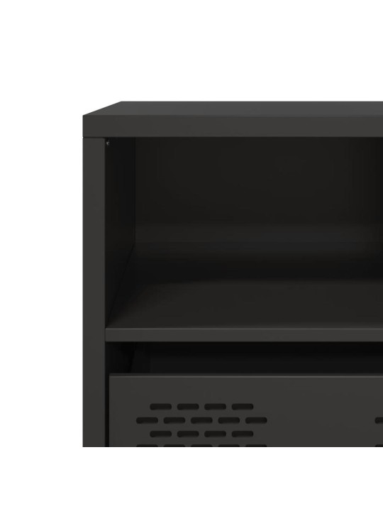 TV skříňka černá 101,5 x 39 x 43,5 cm ocel válcovaná za studena