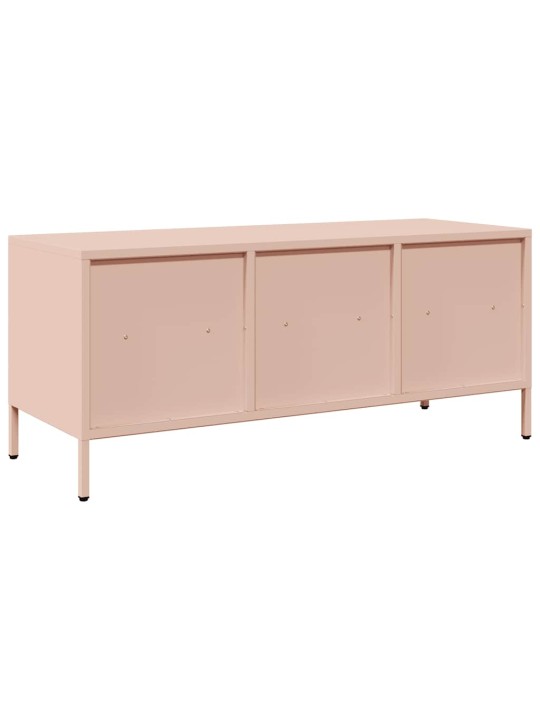 TV skříňka růžová 101,5x39x43,5 cm ocel válcovaná za studena