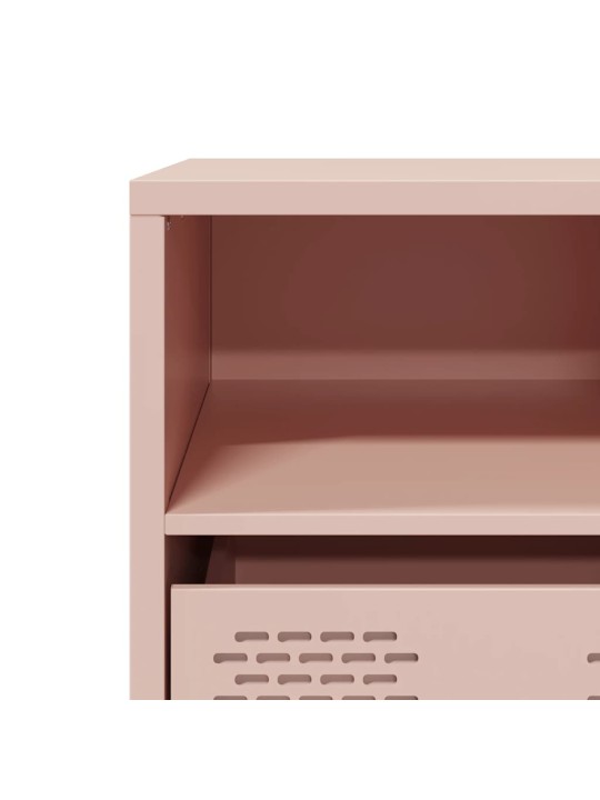 TV skříňka růžová 101,5x39x43,5 cm ocel válcovaná za studena