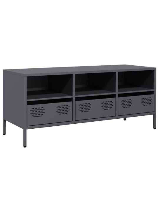 TV skříňka antracit 101,5x39x43,5 cm ocel válcovaná za studena