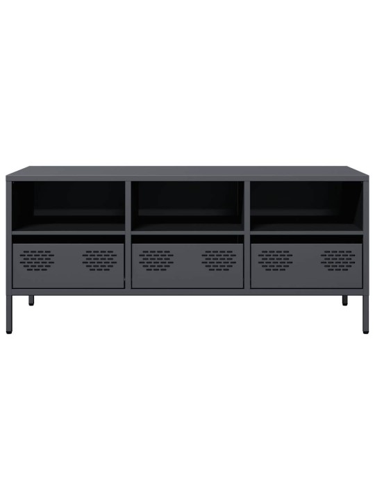 TV skříňka antracit 101,5x39x43,5 cm ocel válcovaná za studena
