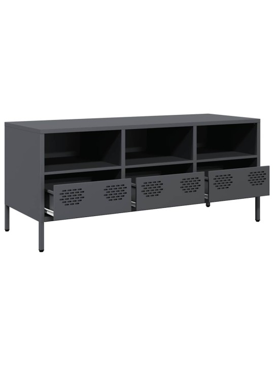 TV skříňka antracit 101,5x39x43,5 cm ocel válcovaná za studena