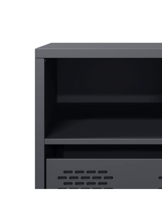 TV skříňka antracit 101,5x39x43,5 cm ocel válcovaná za studena