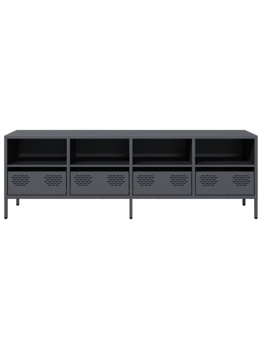 TV skříňka antracitová 135x39x43,5 cm ocel válcovaná za studena