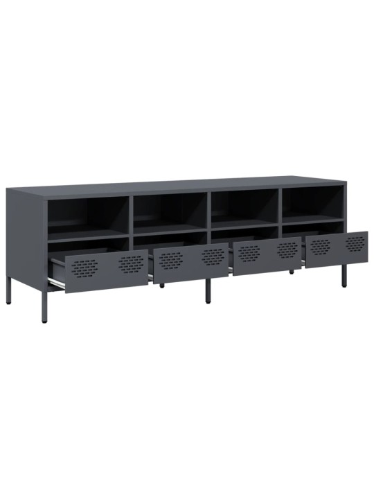TV skříňka antracitová 135x39x43,5 cm ocel válcovaná za studena