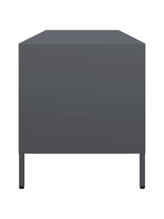 TV skříňka antracitová 135x39x43,5 cm ocel válcovaná za studena