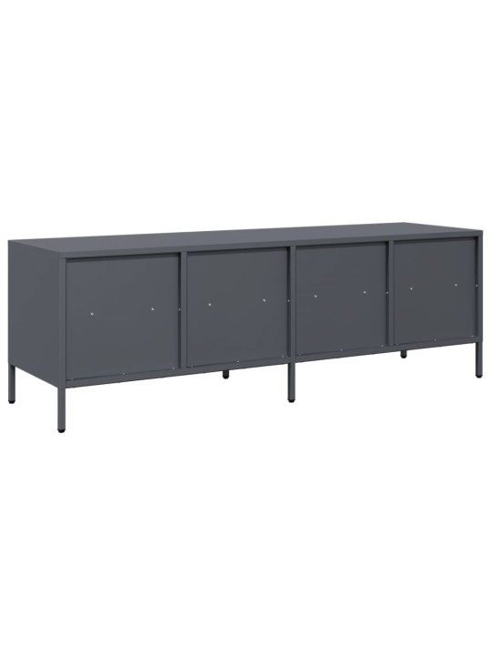 TV skříňka antracitová 135x39x43,5 cm ocel válcovaná za studena