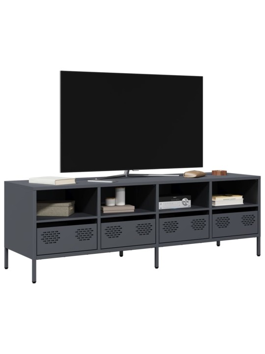 TV skříňka antracitová 135x39x43,5 cm ocel válcovaná za studena