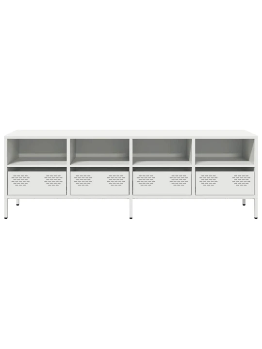 TV skříňka bílá 135 x 39 x 43,5 cm ocel válcovaná za studena