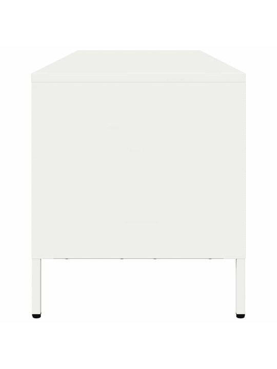 TV skříňka bílá 135 x 39 x 43,5 cm ocel válcovaná za studena