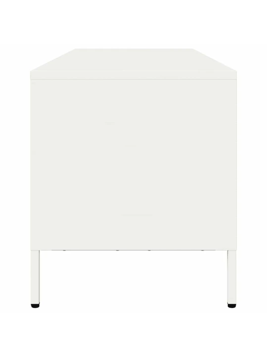 TV skříňka bílá 135 x 39 x 43,5 cm ocel válcovaná za studena