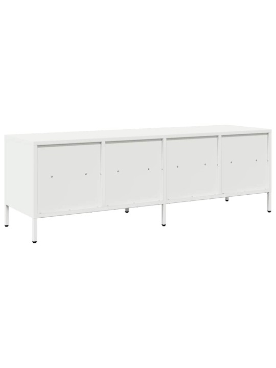 TV skříňka bílá 135 x 39 x 43,5 cm ocel válcovaná za studena