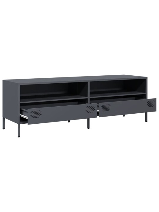 TV skříňka antracitová 135x39x43,5 cm ocel válcovaná za studena