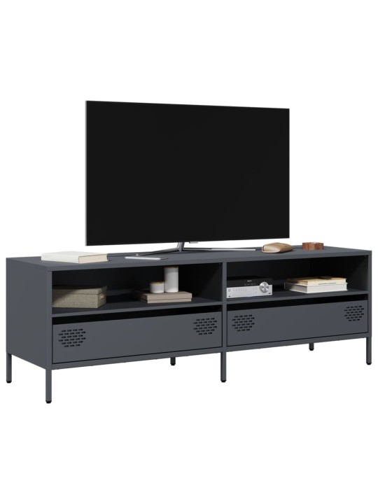 TV skříňka antracitová 135x39x43,5 cm ocel válcovaná za studena