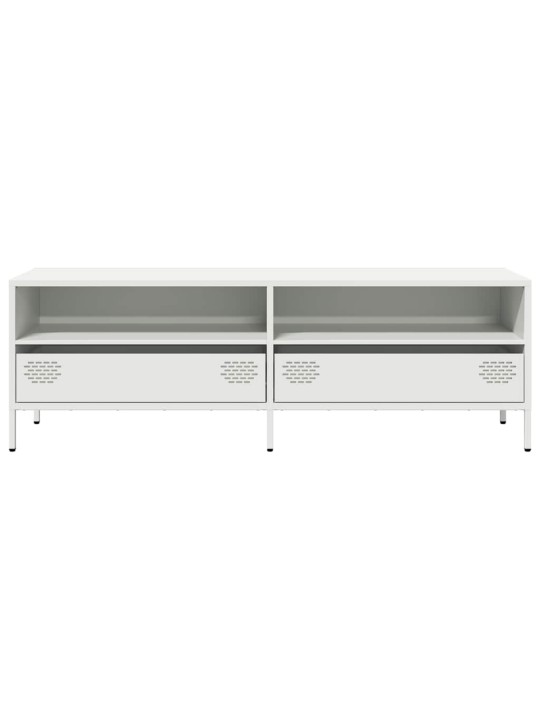 TV skříňka bílá 135 x 39 x 43,5 cm ocel válcovaná za studena