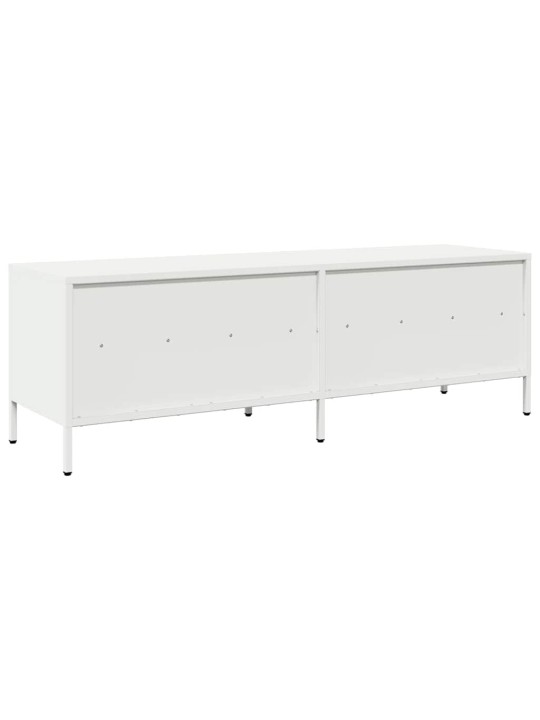 TV skříňka bílá 135 x 39 x 43,5 cm ocel válcovaná za studena