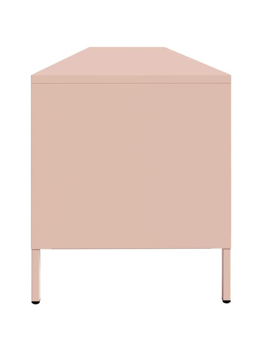 TV skříňka růžová 202 x 39 x 43,5 cm ocel válcovaná za studena