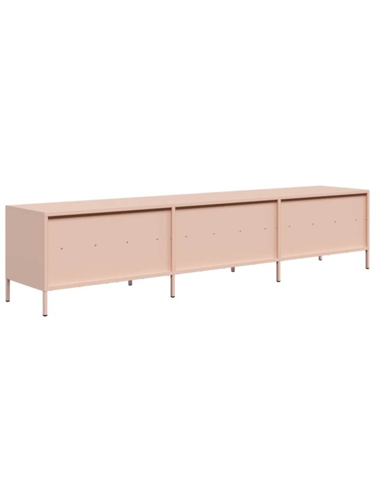 TV skříňka růžová 202 x 39 x 43,5 cm ocel válcovaná za studena