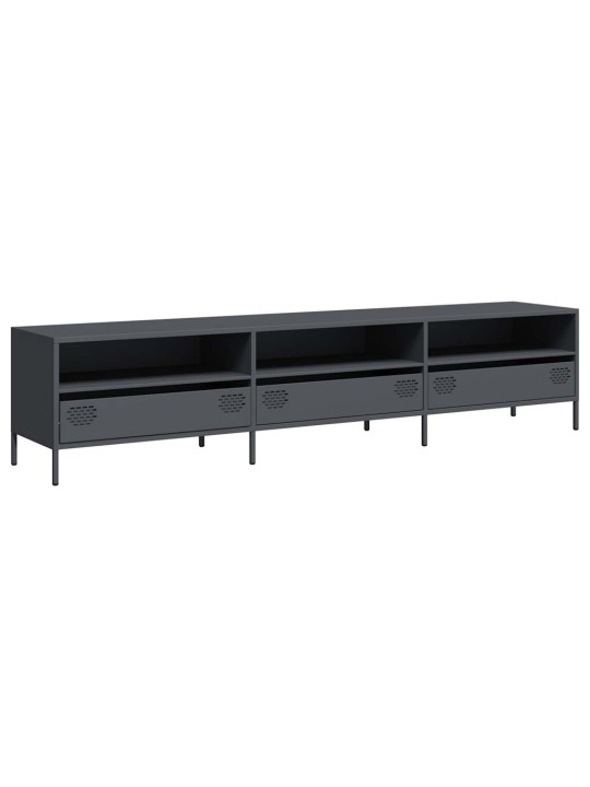 TV skříňka antracitová 202x39x43,5 cm ocel válcovaná za studena