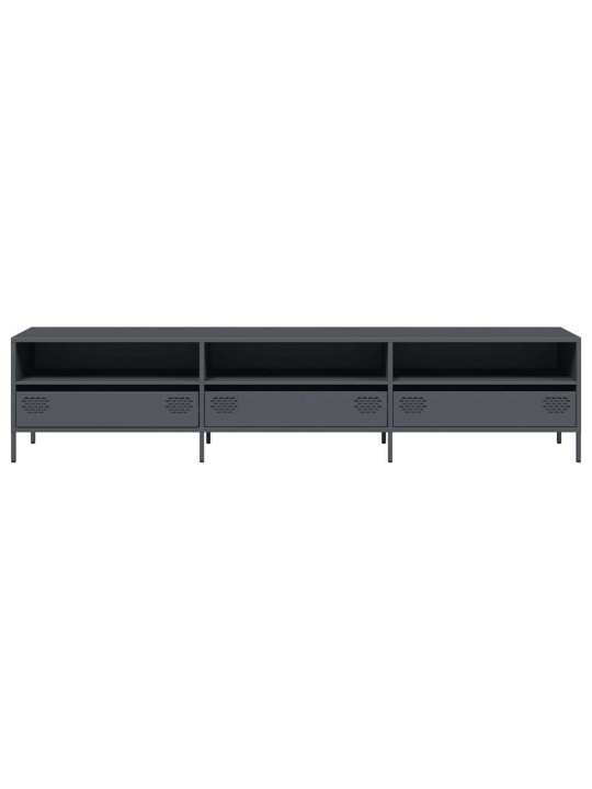 TV skříňka antracitová 202x39x43,5 cm ocel válcovaná za studena