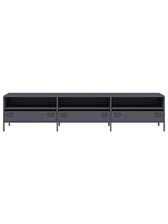 TV skříňka antracitová 202x39x43,5 cm ocel válcovaná za studena