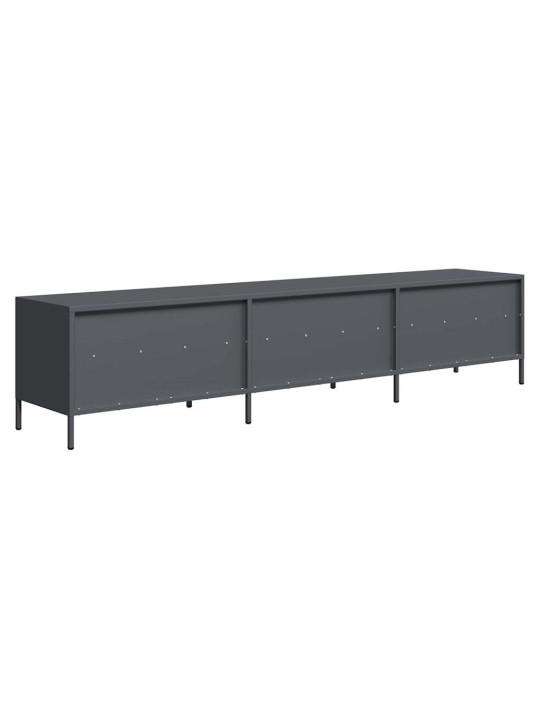 TV skříňka antracitová 202x39x43,5 cm ocel válcovaná za studena