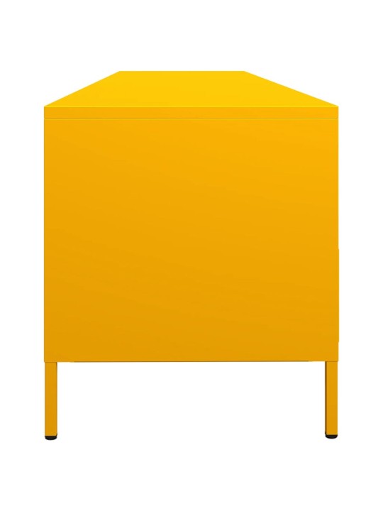 TV skříňka žlutá 202 x 39 x 43,5 cm ocel válcovaná za studena