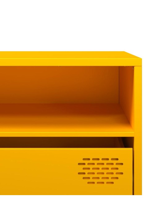 TV skříňka žlutá 202 x 39 x 43,5 cm ocel válcovaná za studena