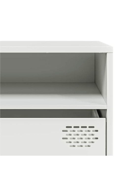 TV skříňka bílá 202 x 39 x 43,5 cm ocel válcovaná za studena