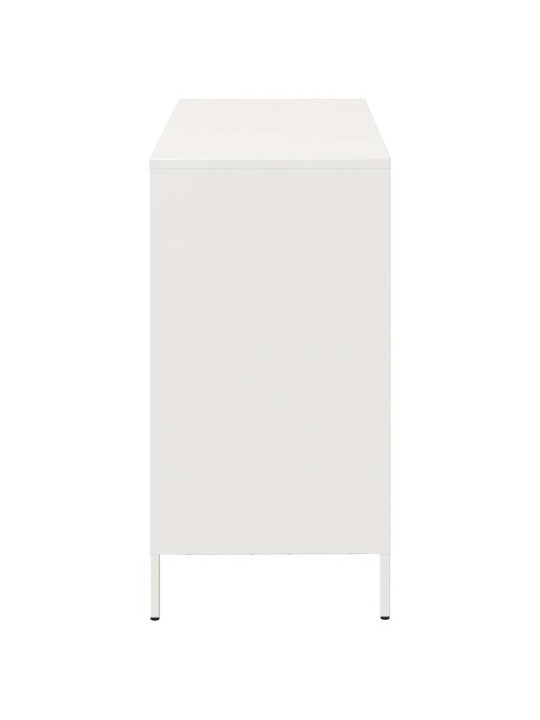 Příborník bílý 101,5 x 39 x 73,5 cm ocel válcovaná za studena