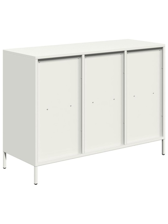 Příborník bílý 101,5 x 39 x 73,5 cm ocel válcovaná za studena