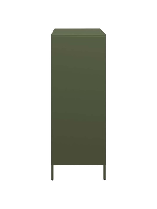 Skříň olivově zelená 68 x 39 x 103,5 cm ocel