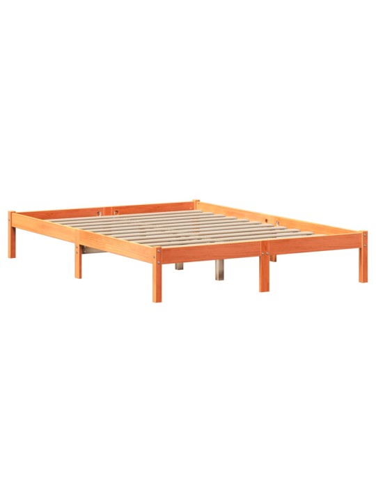 Postel bez matrace voskově hnědá 120 x 190 cm masivní borovice