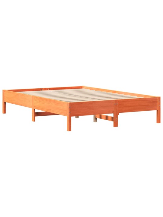 Postel bez matrace voskově hnědá 135 x 190 cm masivní borovice