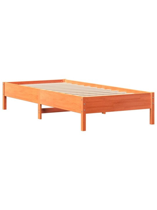 Postel bez matrace voskově hnědá 75 x 190 cm masivní borovice