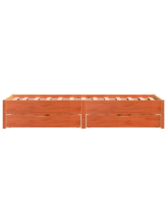 Postel bez matrace voskově hnědá 75 x 190 cm masivní borovice