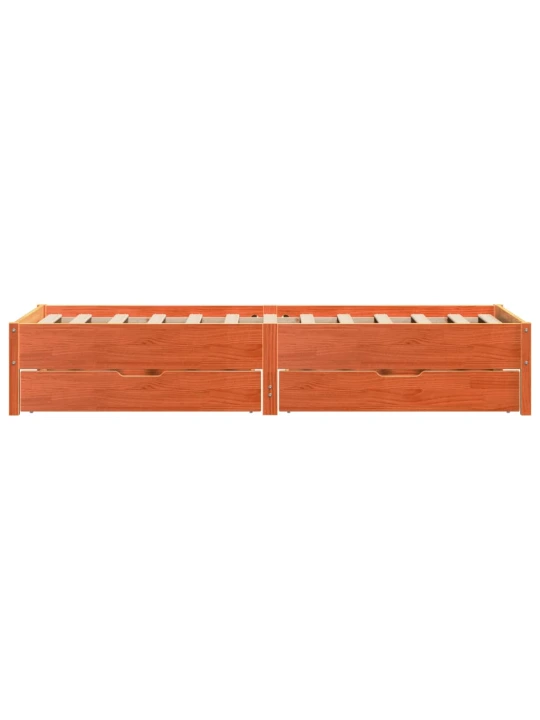 Postel bez matrace voskově hnědá 75 x 190 cm masivní borovice